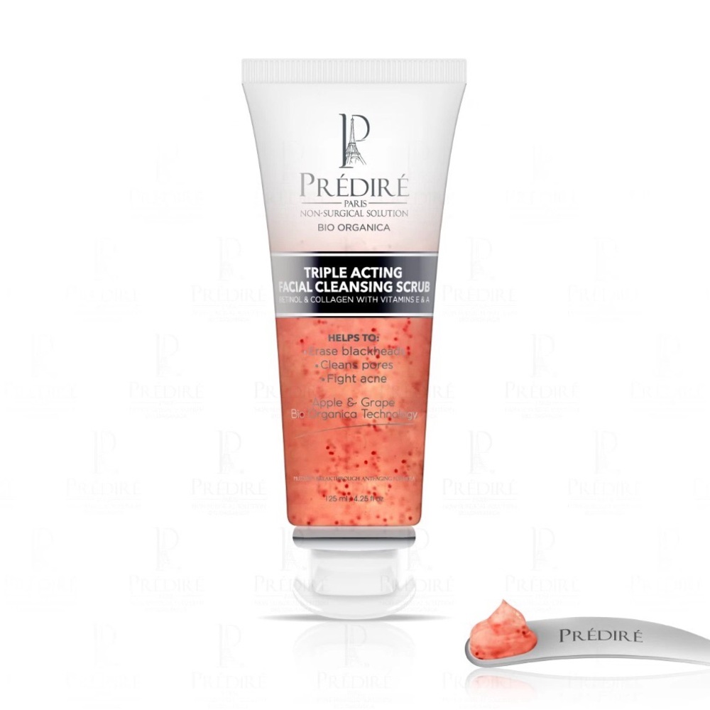 Predire Paris Triple  Acting Facial Cleansing Scrub Bio Organica Collagen Tech